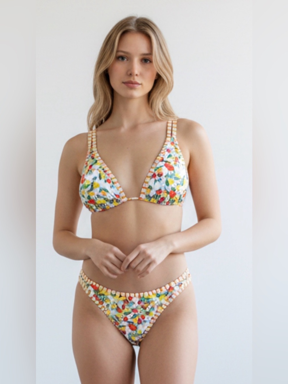 2-Piece Fruit Lemon Bikini Set